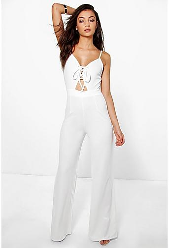 Tall Lana Lace Up Front Jumpsuit