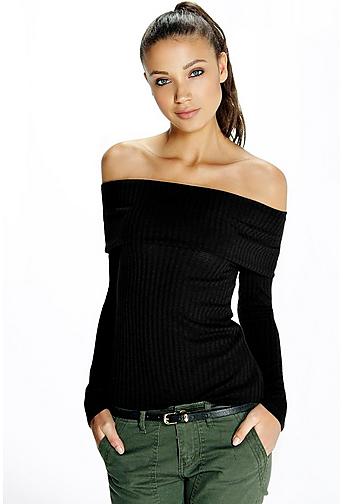 Tall Ruby Large Rib Off The Shoulder Top