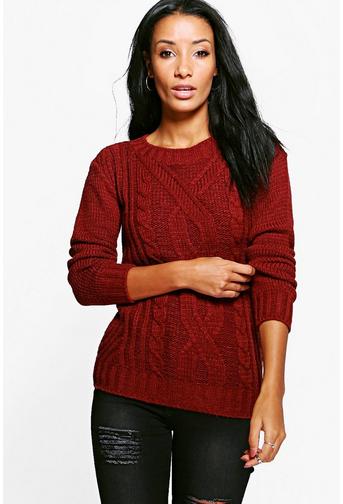 Hannah Cable Knit Marl Chunky Jumper