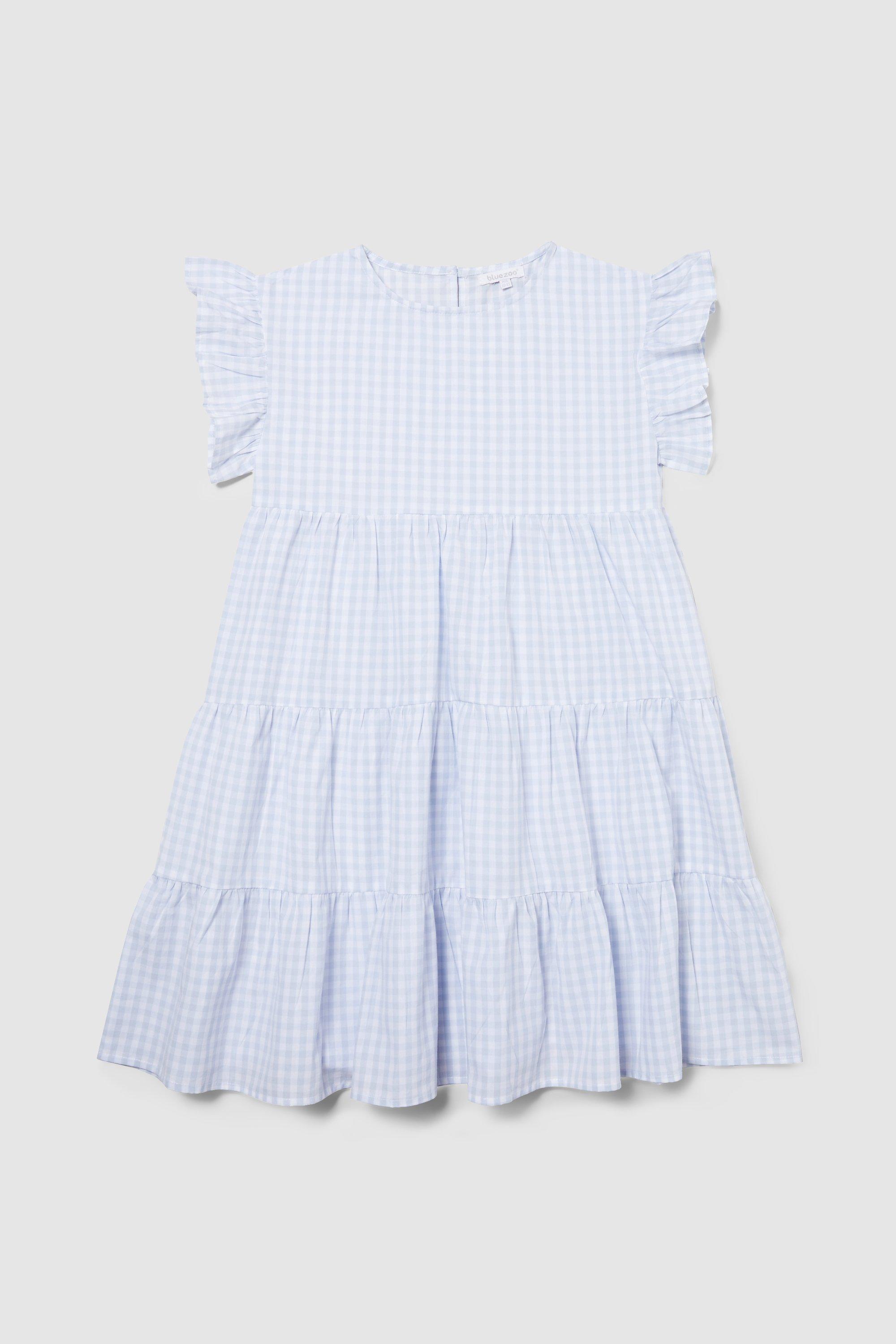 Younger Girls Gingham Tiered Dress