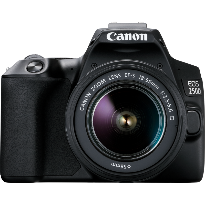 Canon DSLR Camera EOS 250D EF-S 18-55mm IS Lens Silver + 75-300mm DC Lens  Online at Best Price, SLR Camera