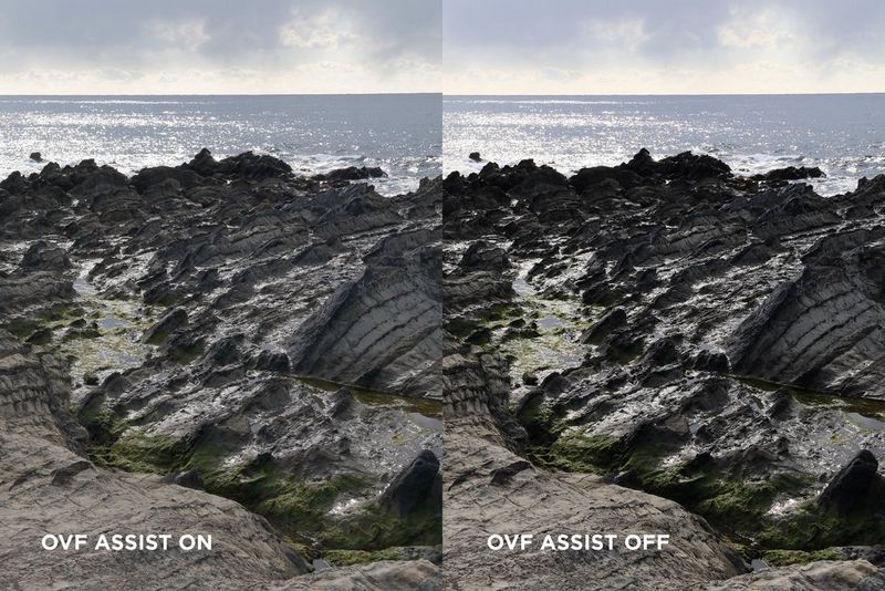 Canon EOS R7 - OVF Assist Comparison