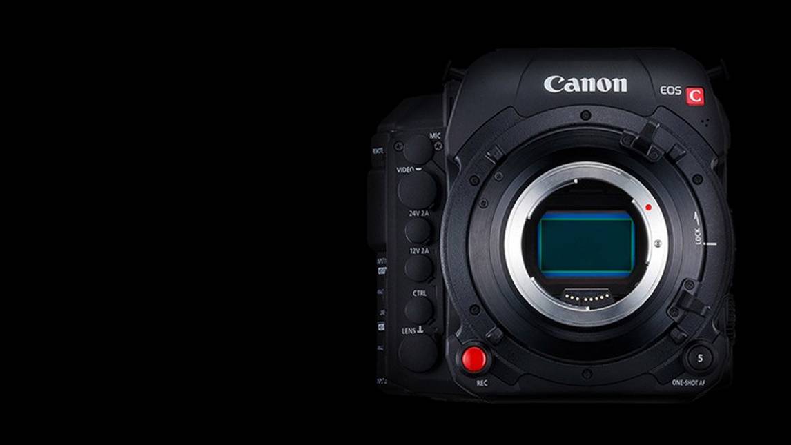 Canon C700 FF on a black background.