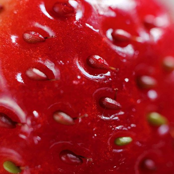 Macro close up strawberry