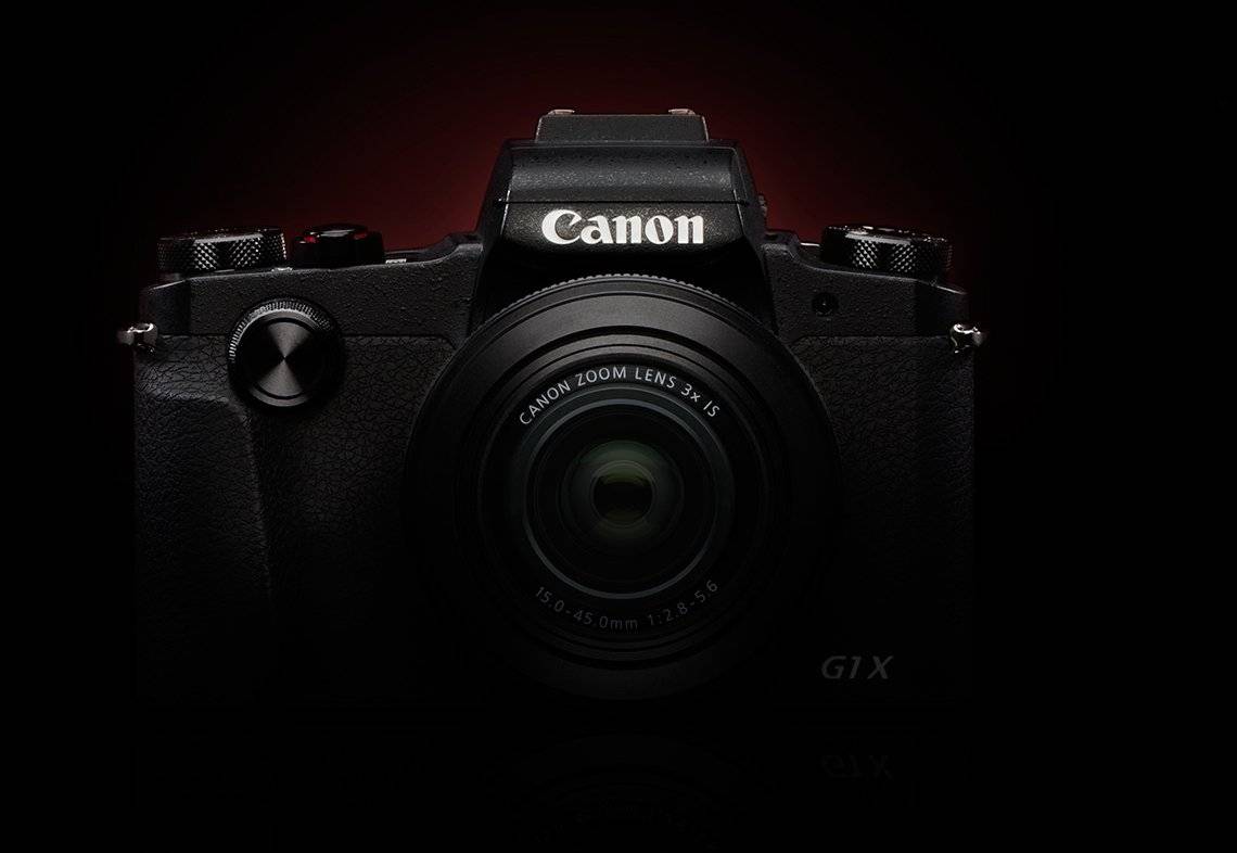 A photograph of the front end of the PowerShot G1 X Mark III.