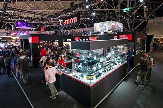 The Canon stand at the International Broadcasting Convention 2019.