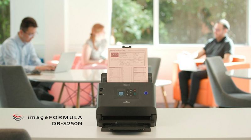 Video on Canon imageFORMULA DR-S250N A4 desktop scanner