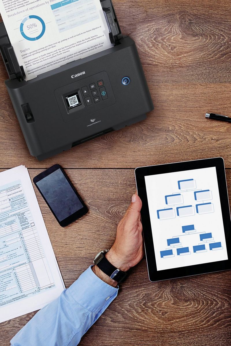 Work professionals enhance quality and productivity with Canon imageFORMULA DR-S250N A4 desktop scanner