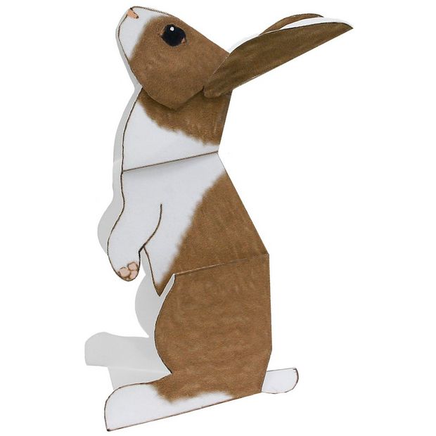 A papercraft bunny rabbit. 
