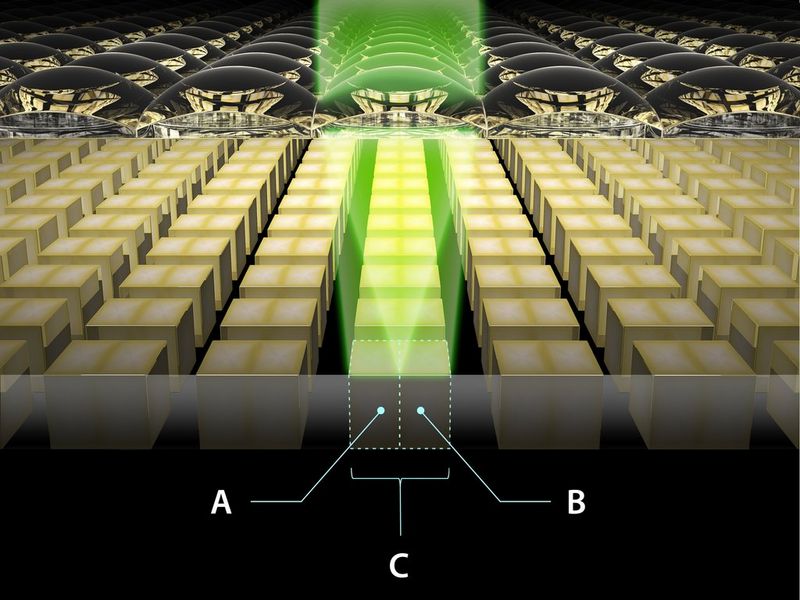 A cutaway illustration of Canon's Dual Pixel CMOS AF system.