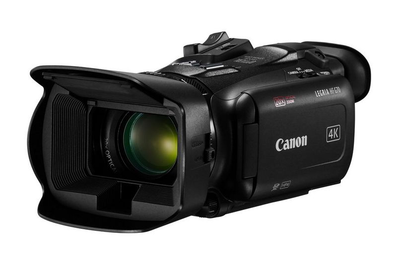 A Canon LEGRIA HF G70 camcorder.