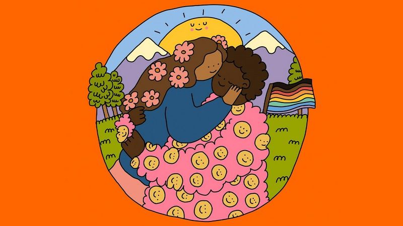 A design for a Valentine’s Day card.