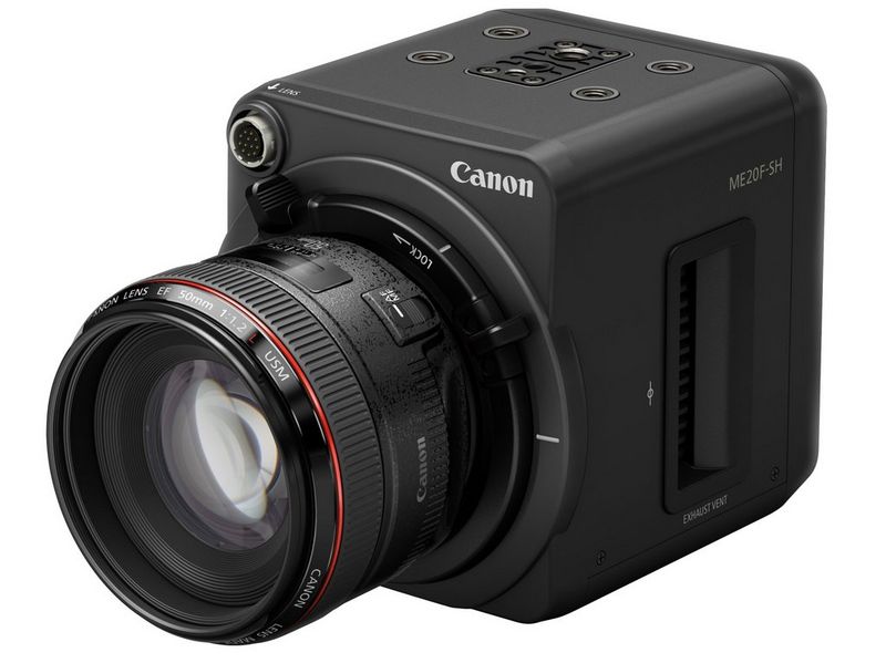 The Canon ME20F-SH camera with a 50mm EF lens.