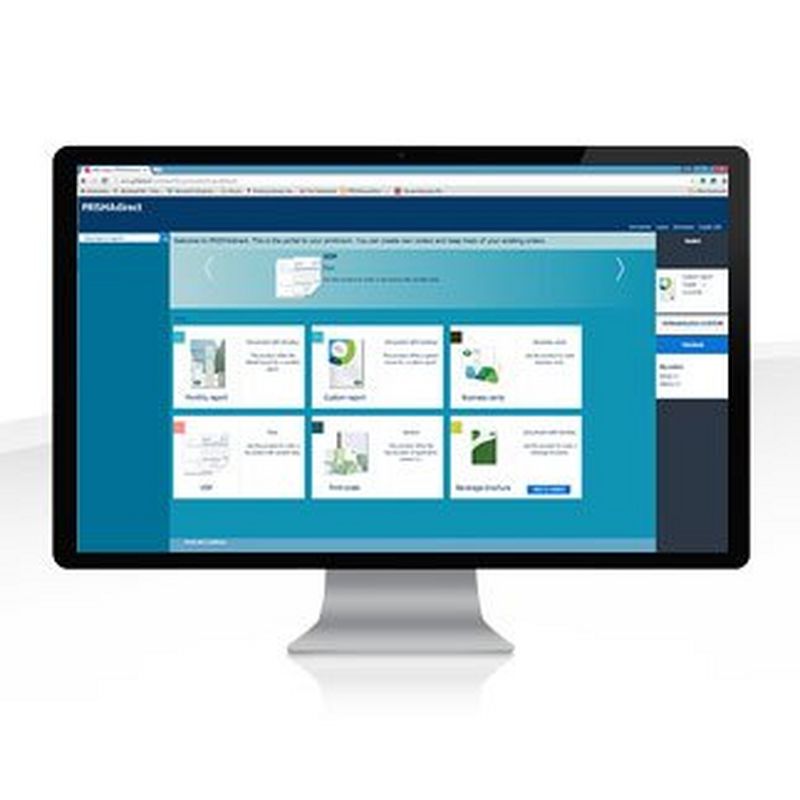 Monitor displaying PRISMAdirect software.