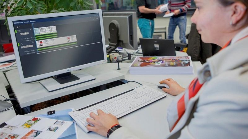 Work professional using PRISMAsync Remote Manager.