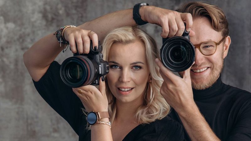 A headshot of Canon Ambassadors Katarzyna Brońska-Popiel & Jakub Popiel.