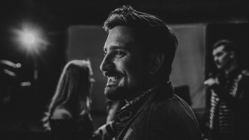 A black and white headshot of Canon Ambassador Matic Borković.