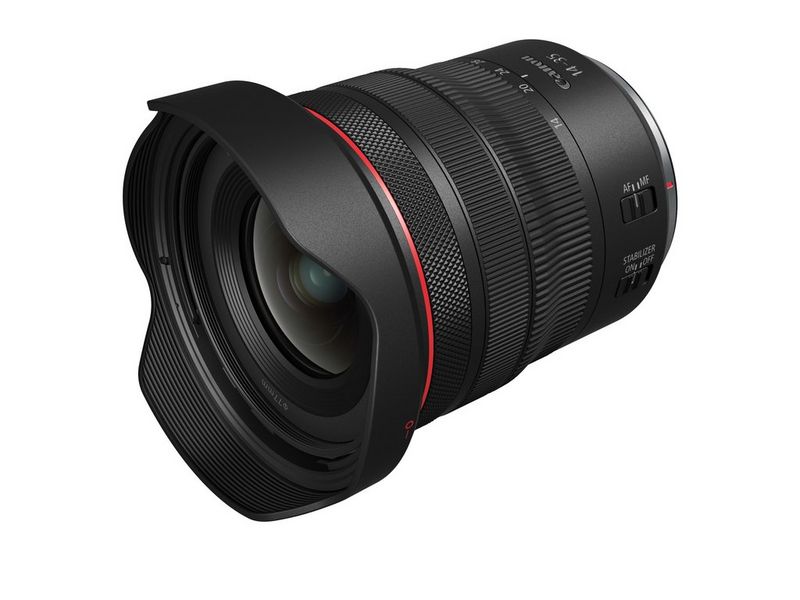 A Canon RF 14-35mm F4L IS USM lens.