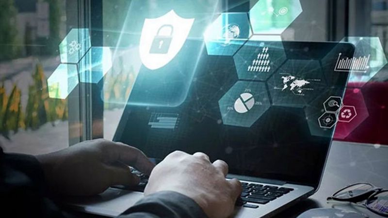 an image representing security whilst working in a hybrid working environment 