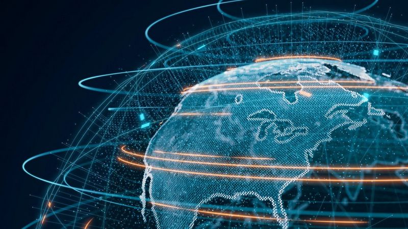 An image of a globe representing security