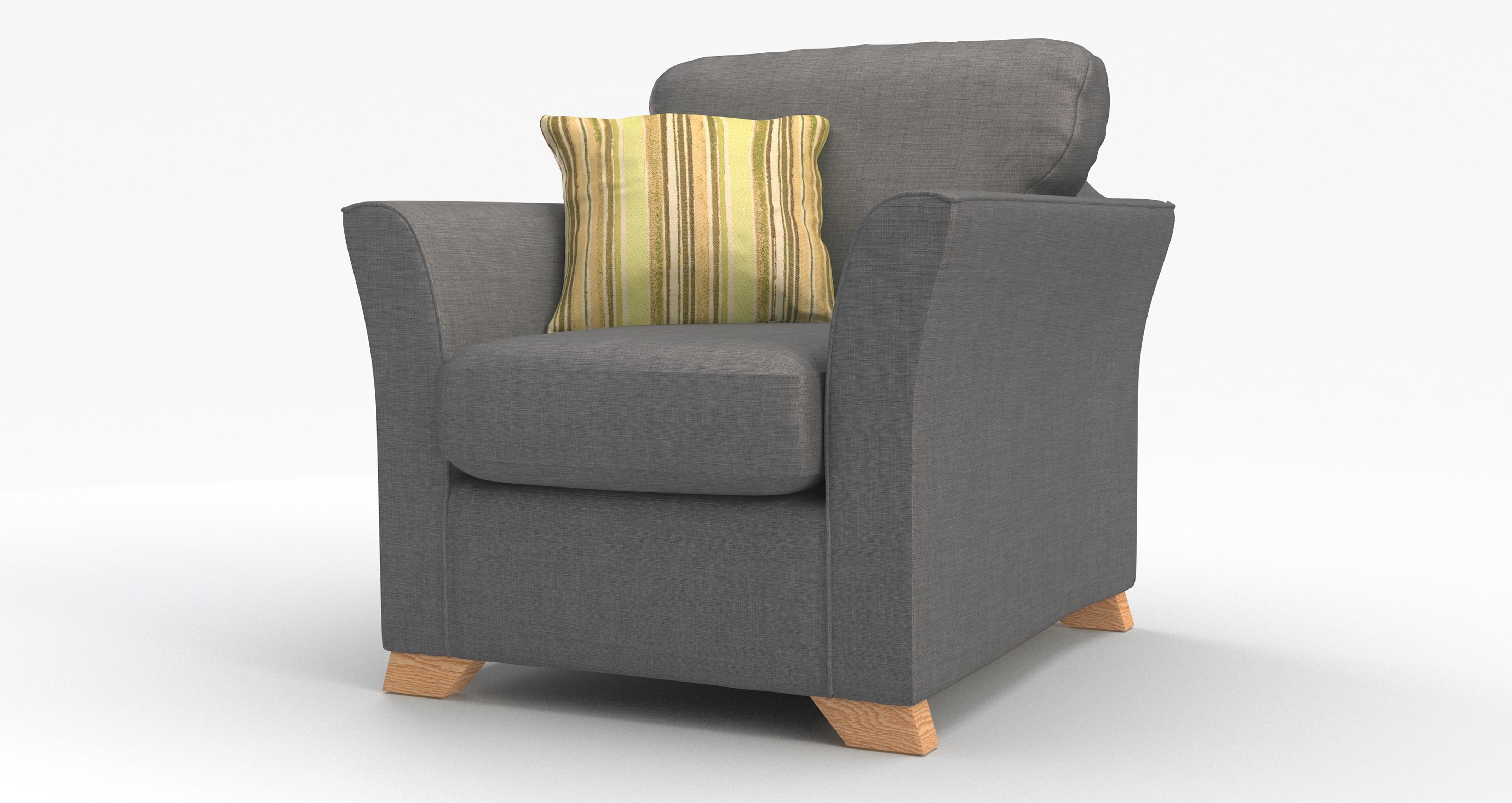 DFS Zuma Slate Fabric Range 3 Seater, 2 Str, Sofa Bed, Armchair or Stool