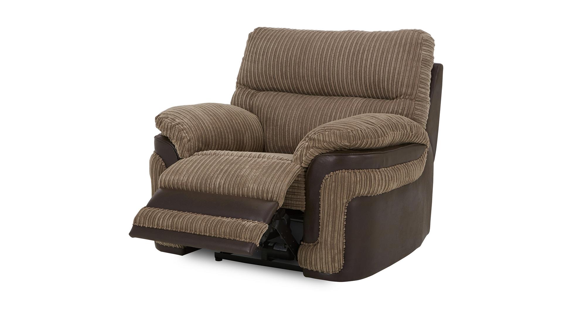 DFS Destiny Mocha Brown Fabric Electric Recliner Chair (57761) eBay