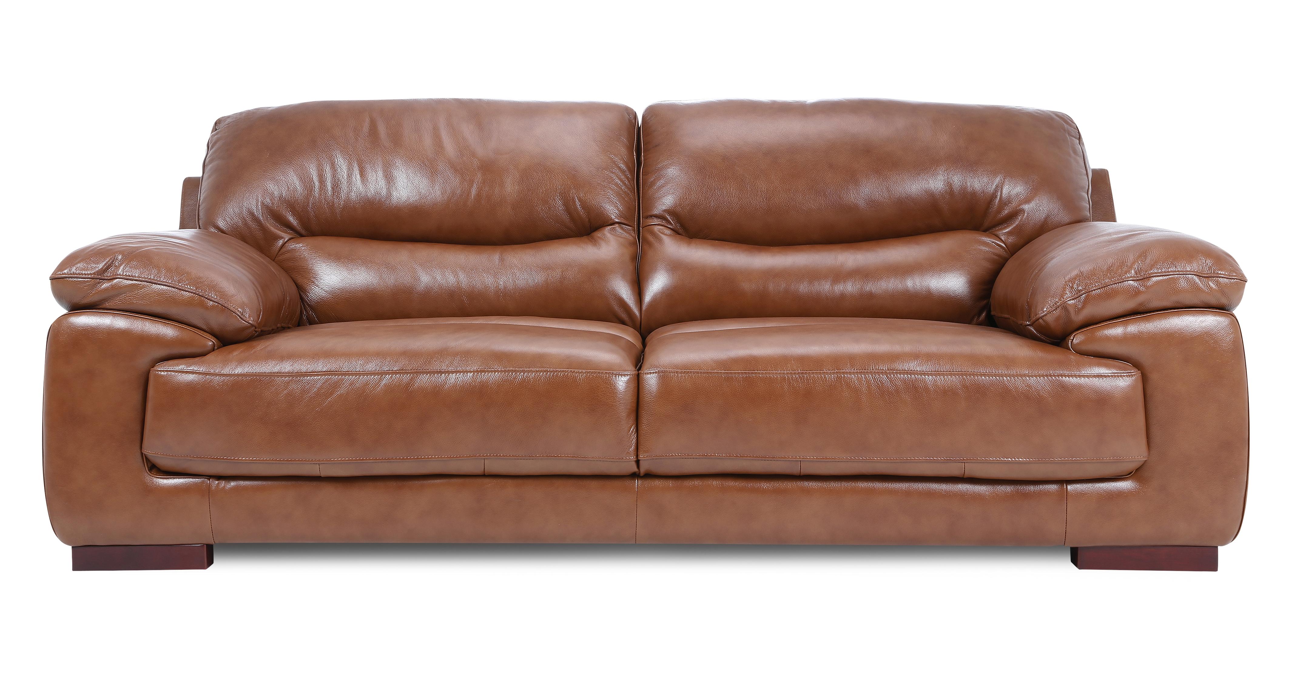 dazzle 3 seater leather sofa