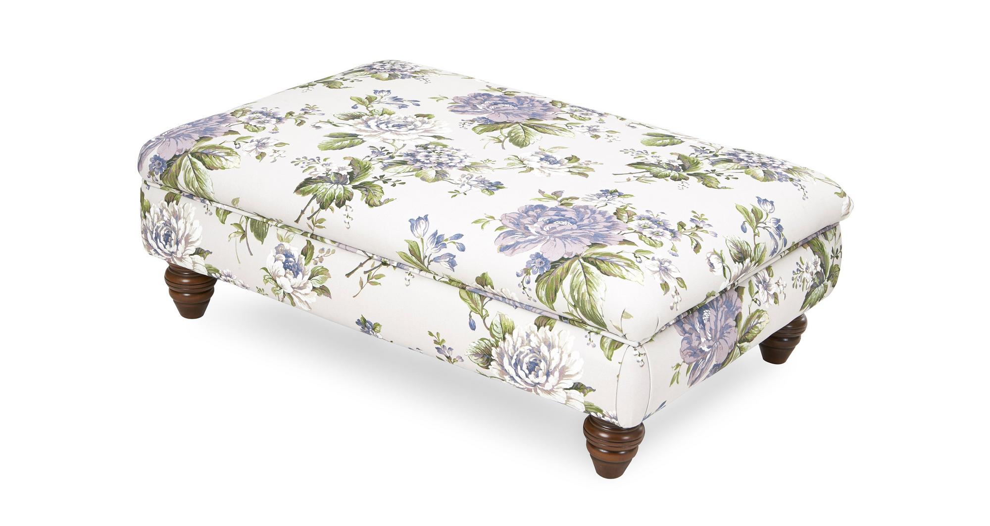 DFS Ellie Floral Fabric Pewter 2 Seater Sofa, Chair & Stool eBay