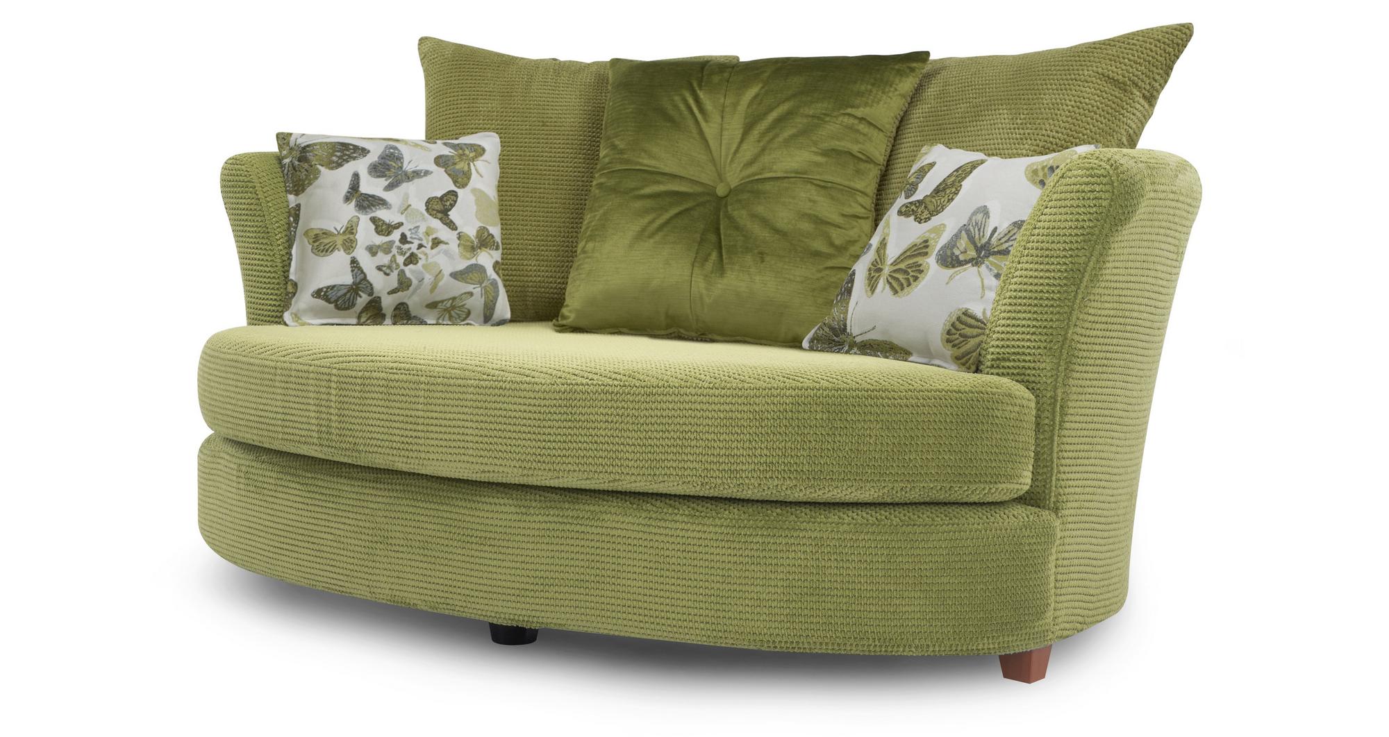 DFS Escape Lime Green Fabric 4 Seater, Cuddler Chair & Footstool | eBay