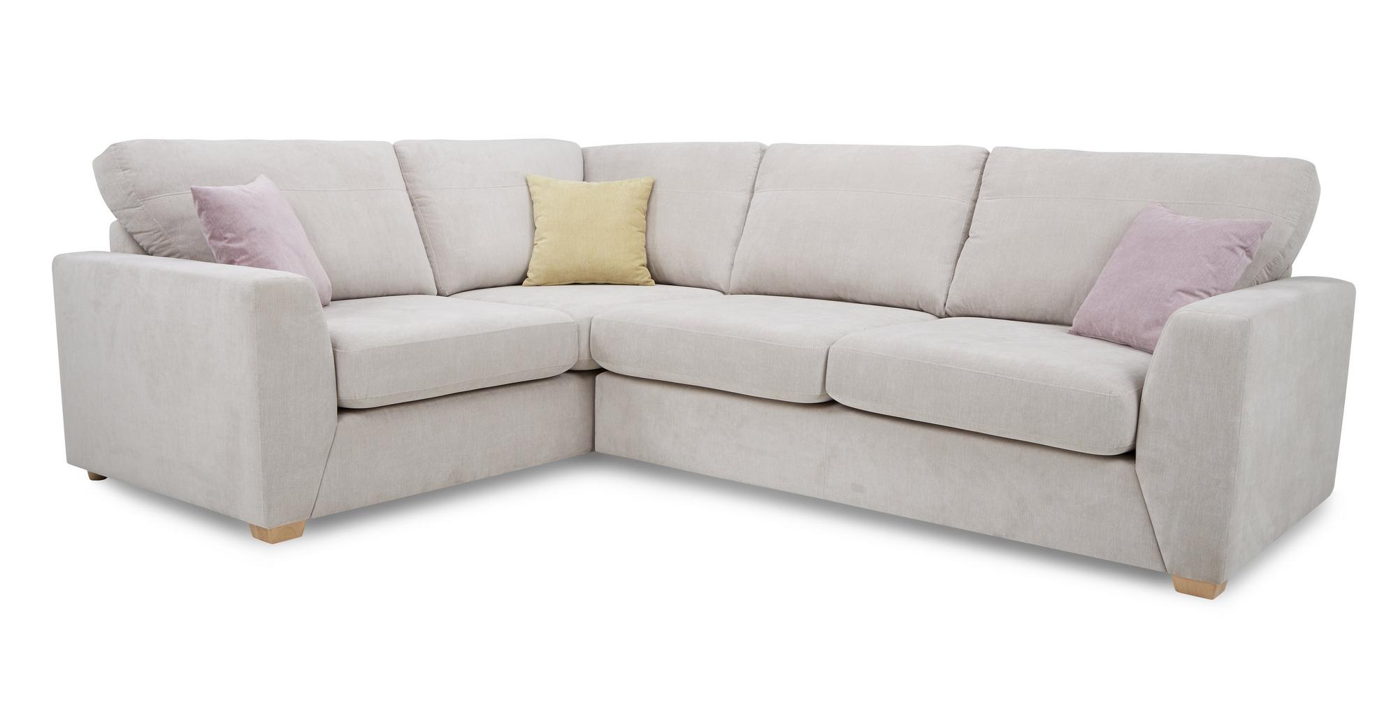 DFS Gracie Graphite Fabric Right Hand Facing 2 Seater Corner Sofa