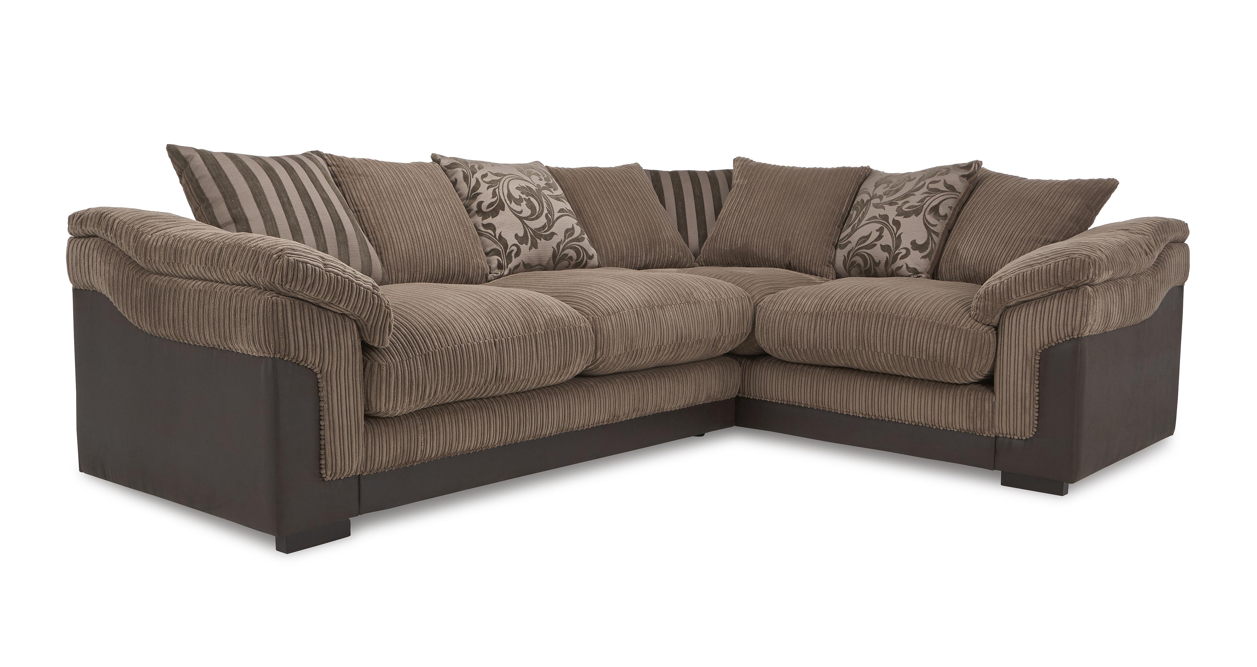 Hallow Left Hand Facing 2 Seater Pillow Back Corner Sofa Eternal DFS