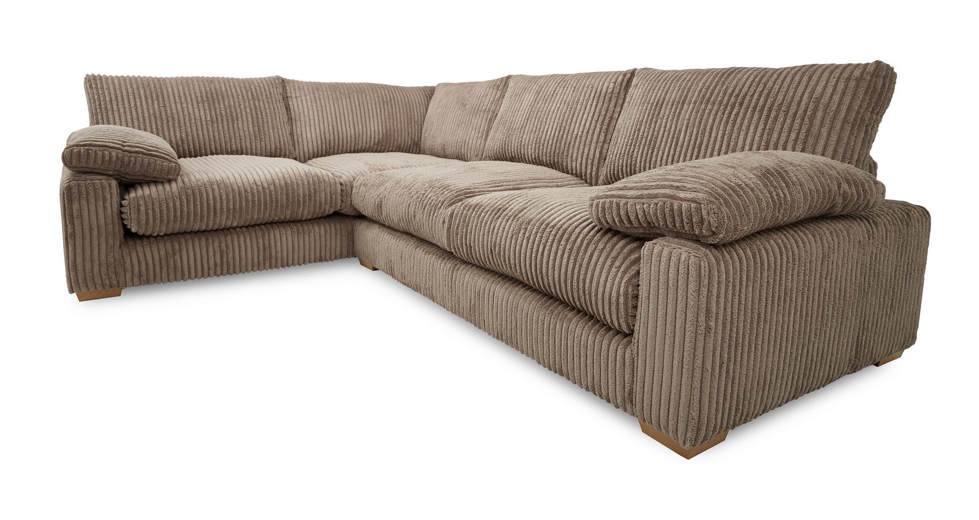 DFS Holden Brown Fabric Right Hand Facing 3 Seater Corner Sofa eBay