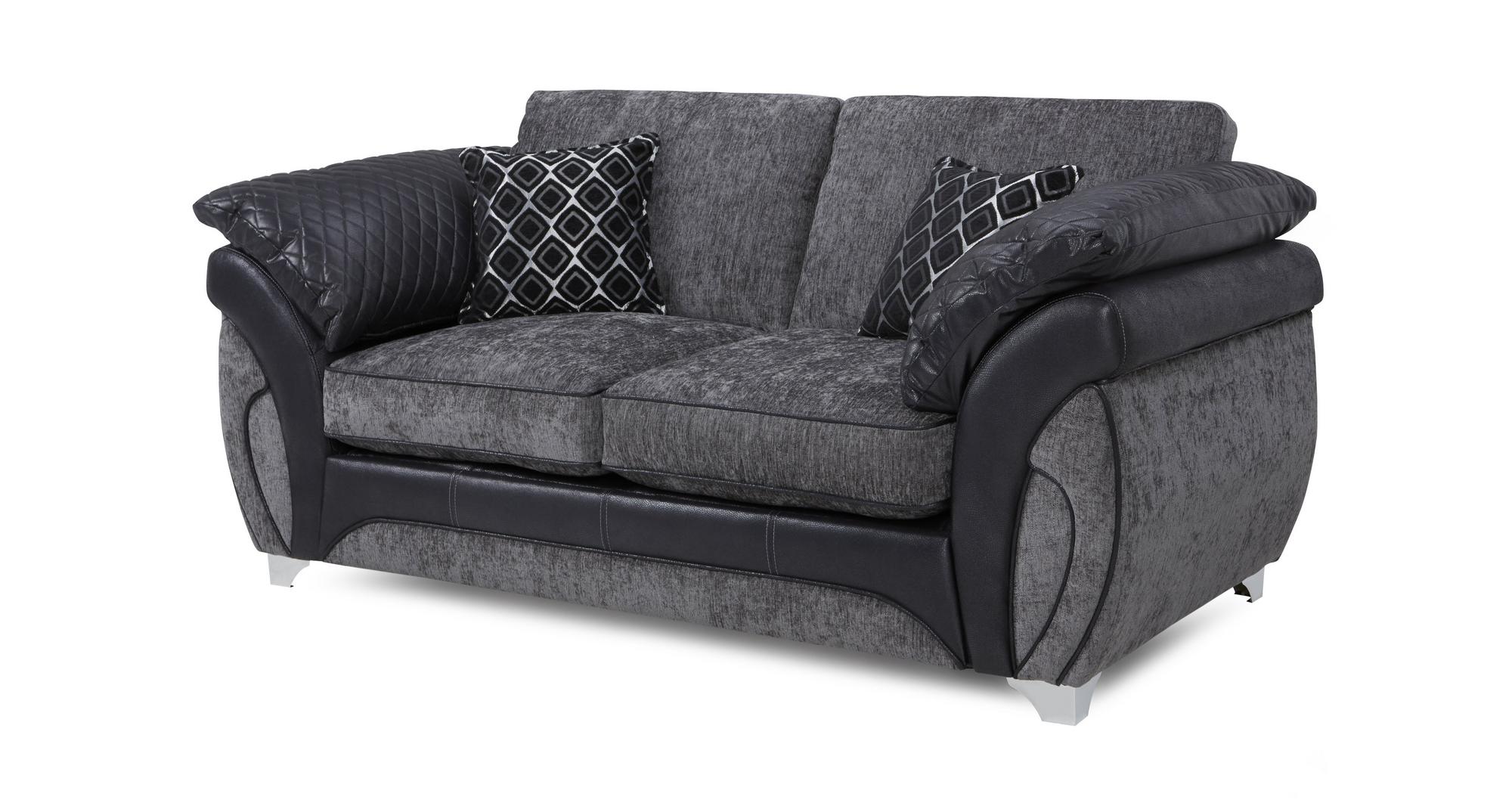DFS Luna Charcoal Black Fabric Large 2 Seater Deluxe Sofa Bed eBay