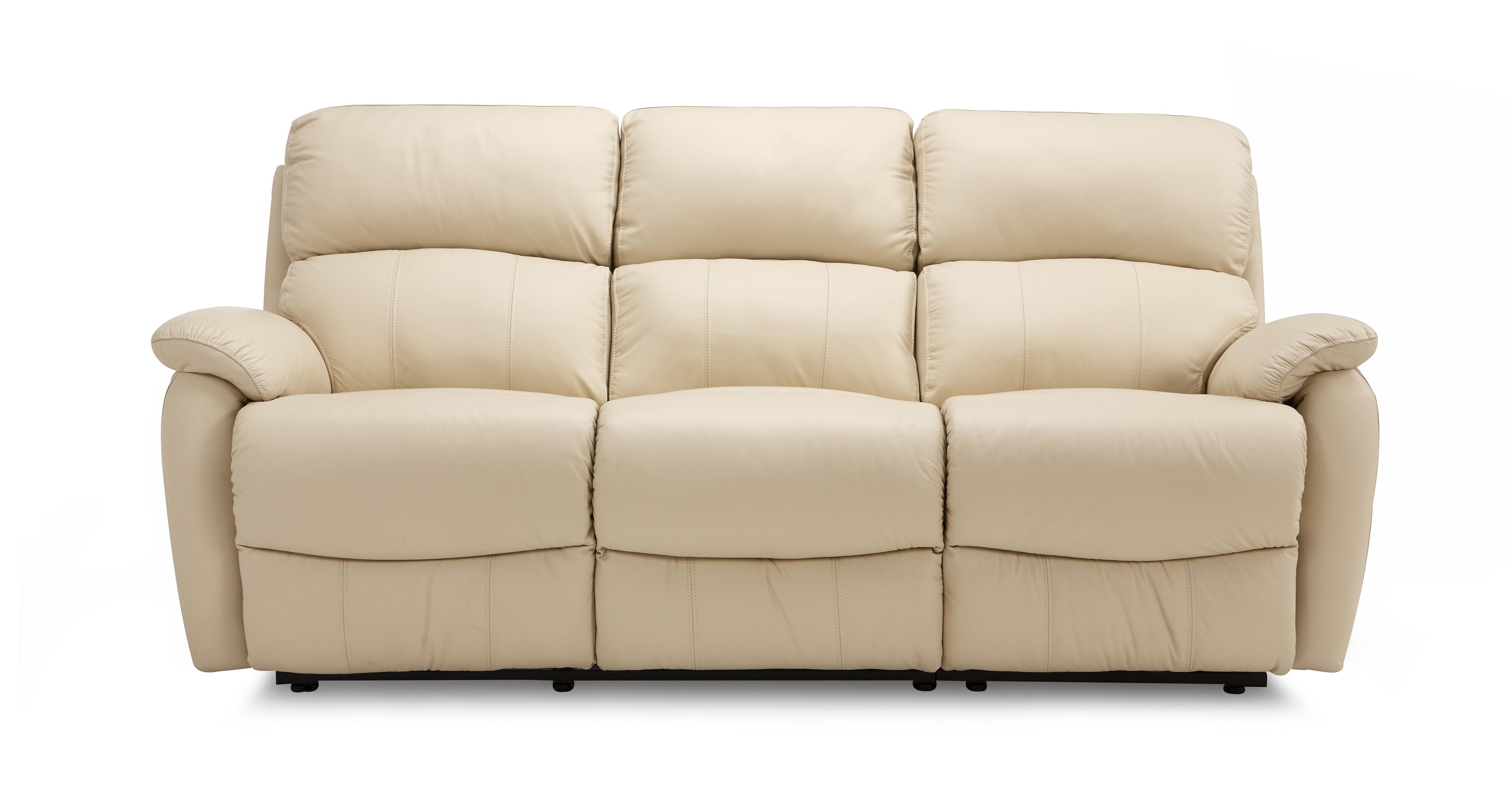 navona 3 seater leather sofa