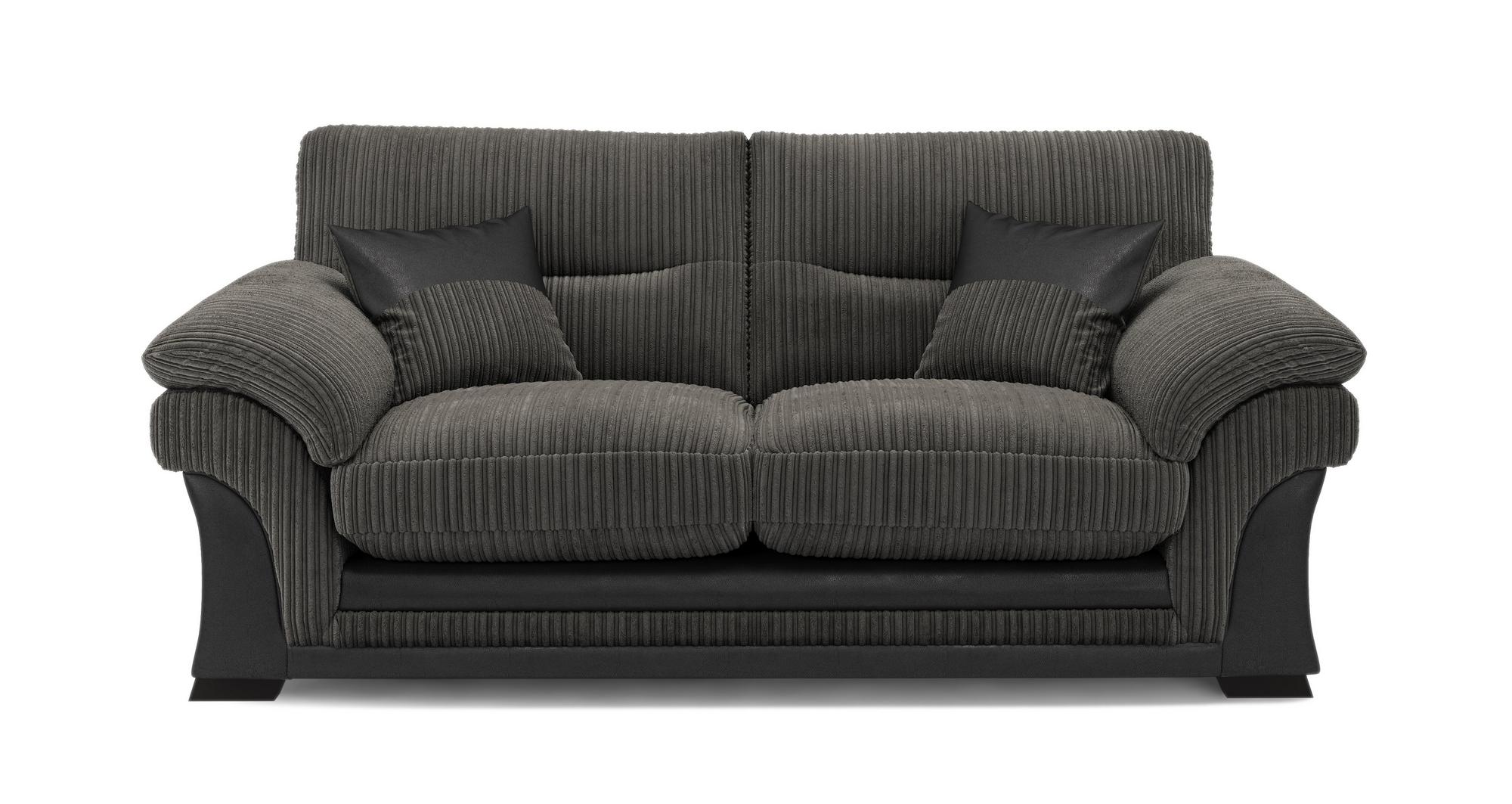 DFS Samson Charcoal Grey Fabric Foam 3 Seater Sofa eBay