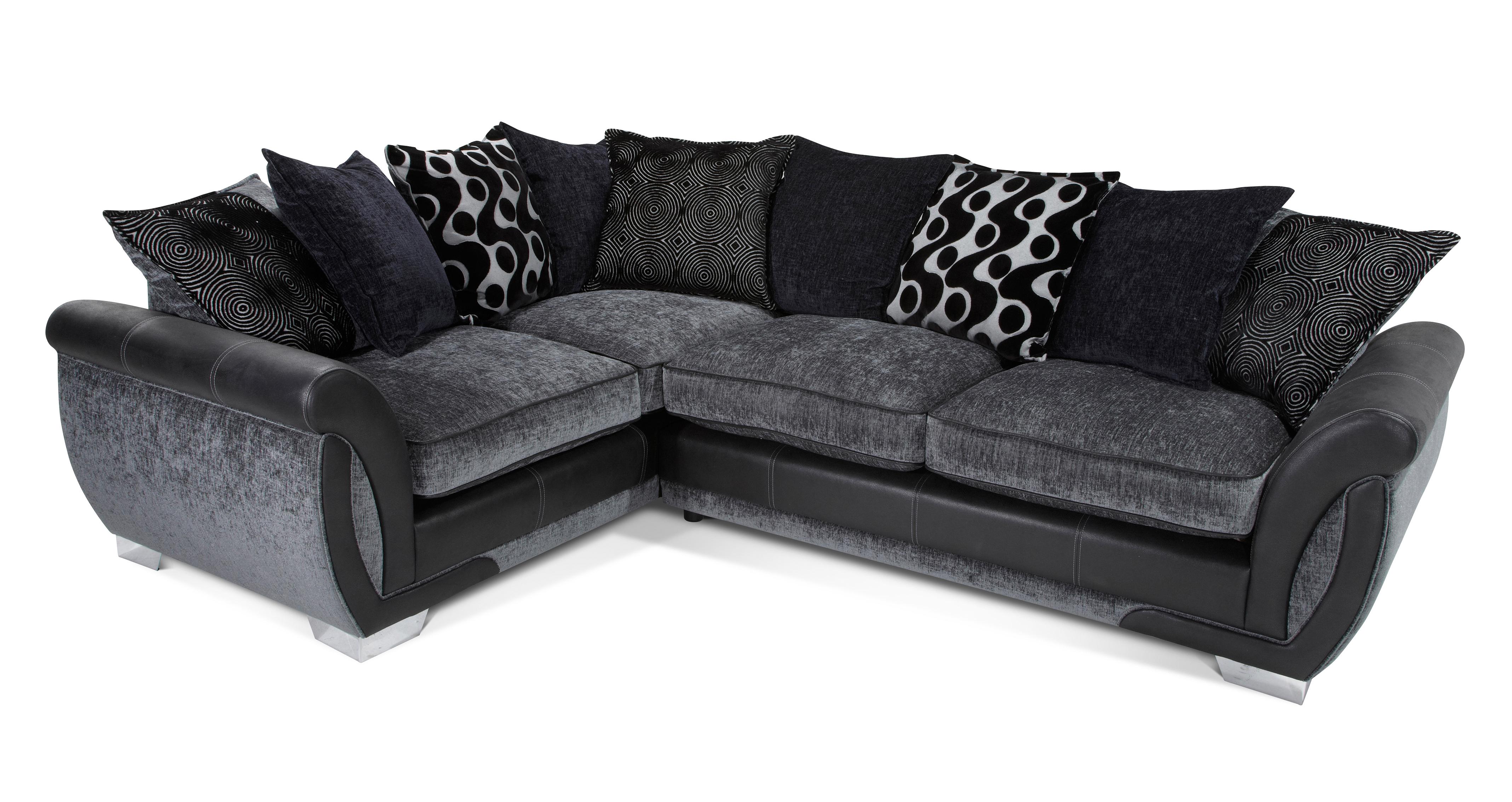 Shannon Right Hand Facing 3 Seater Pillow Back Corner Sofa Talia DFS