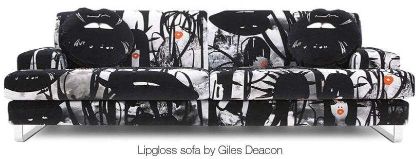 Lipgloss sofa by Giles Deacon