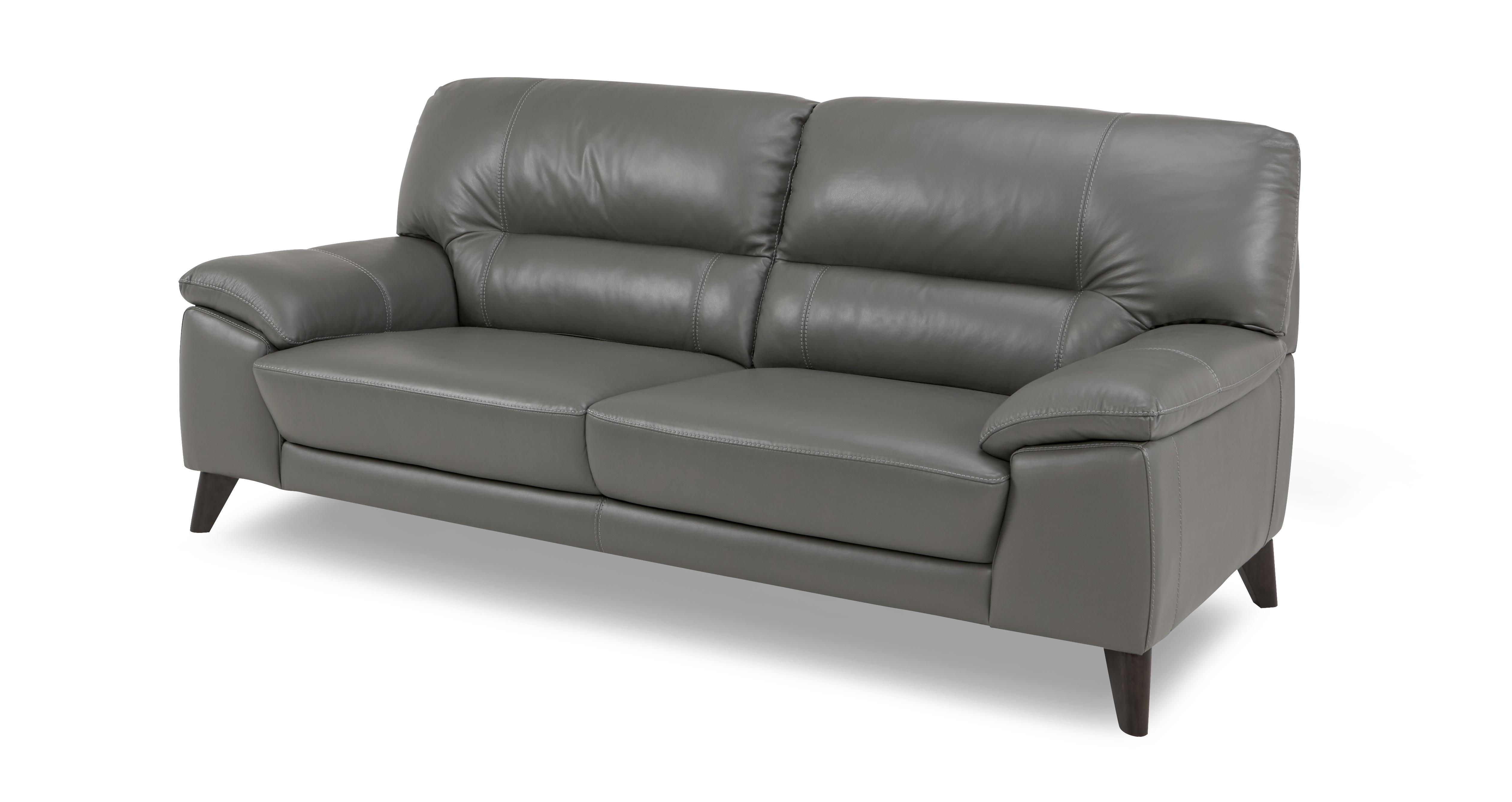 dark grey leather sofa dfs
