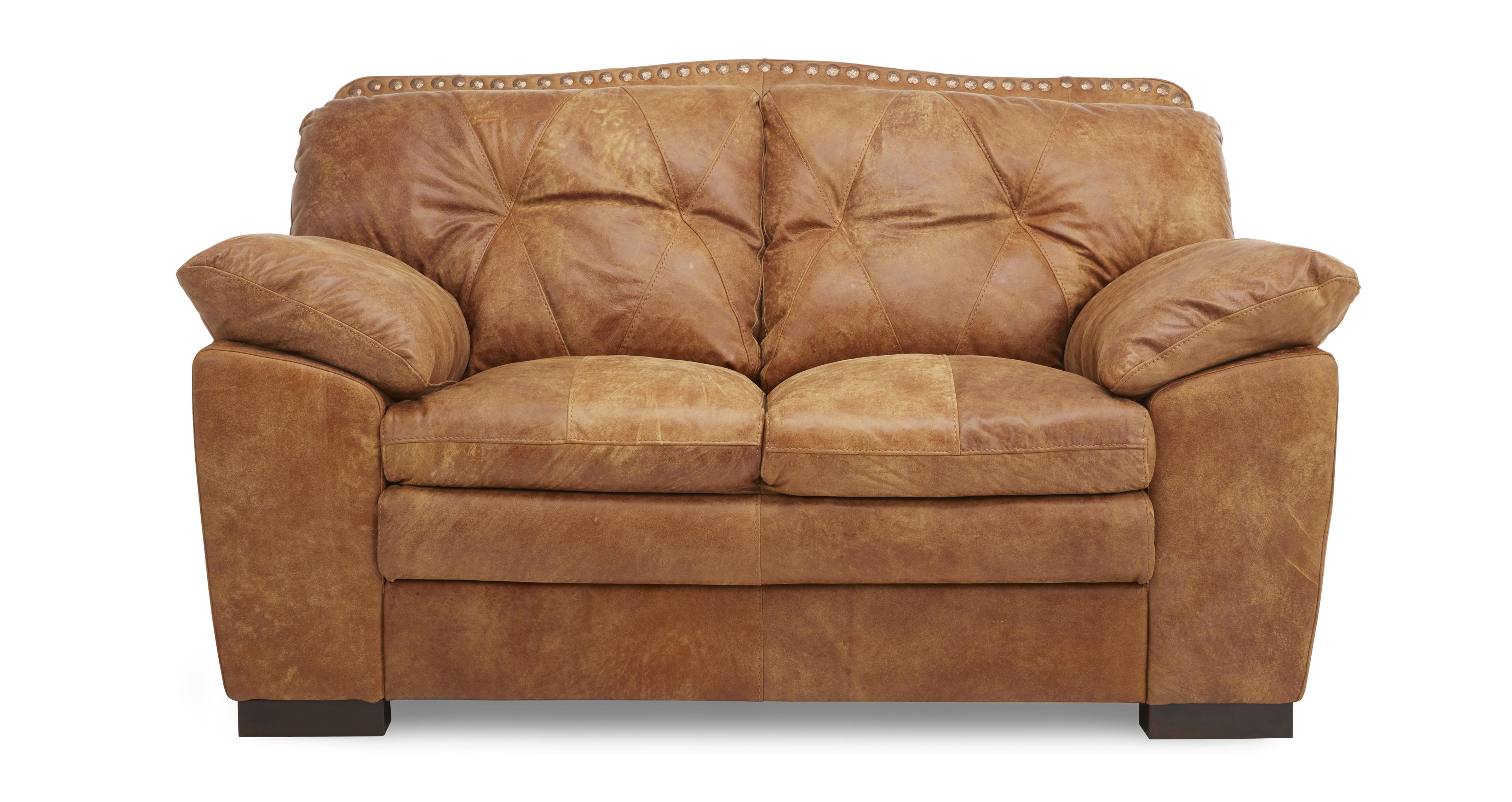 dfs 2 seater leather sofa