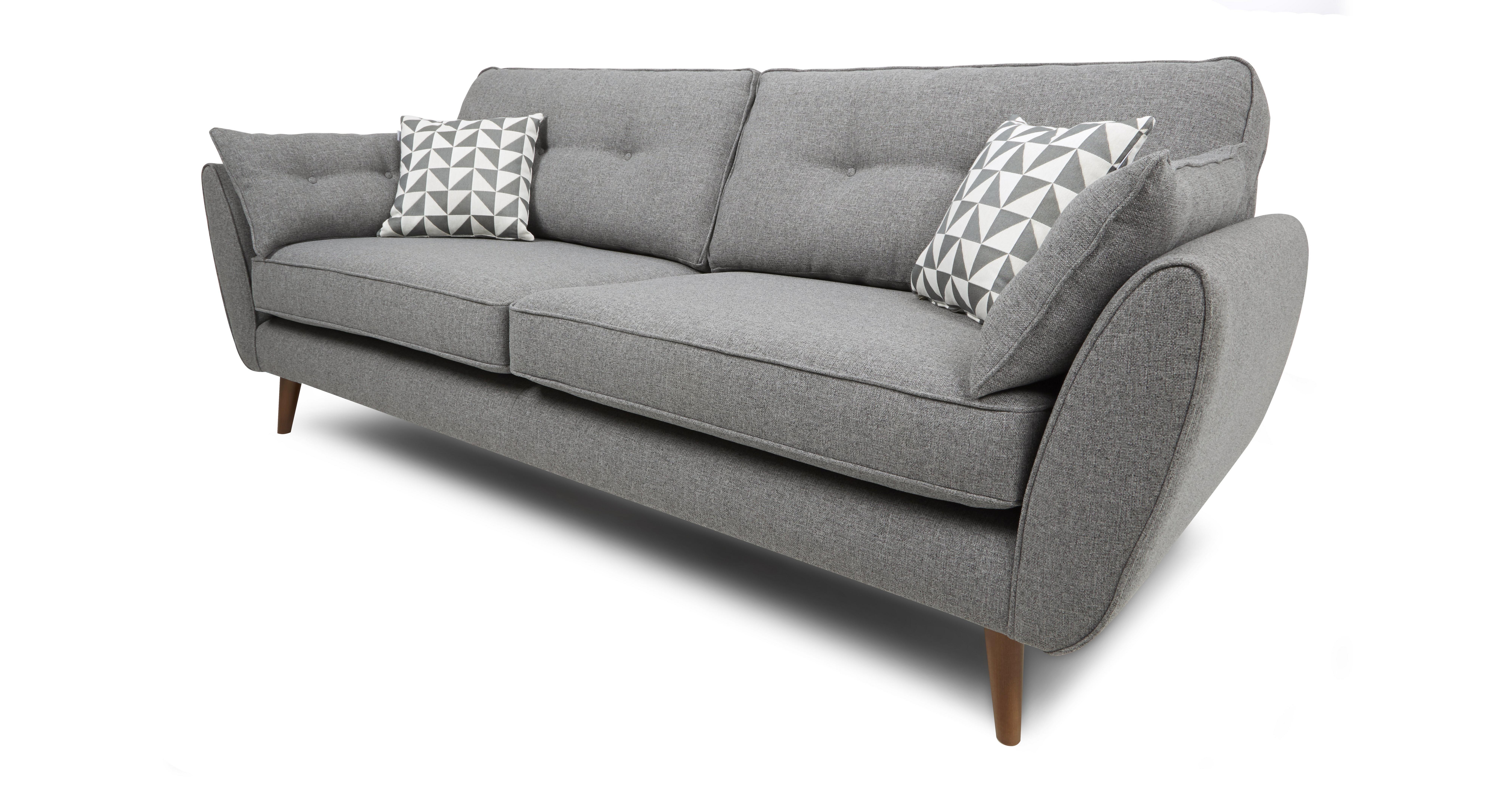 zinc leather 4 seater sofa