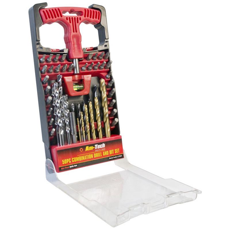 50-Piece Combination Drill And Bit Set