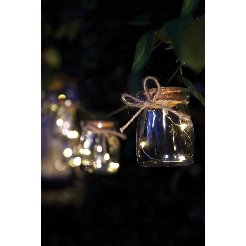 Torremolinos Solar LED Glass Jar String Light