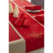 14-Piece Festive Poinsettia Christmas Table Set | Ace