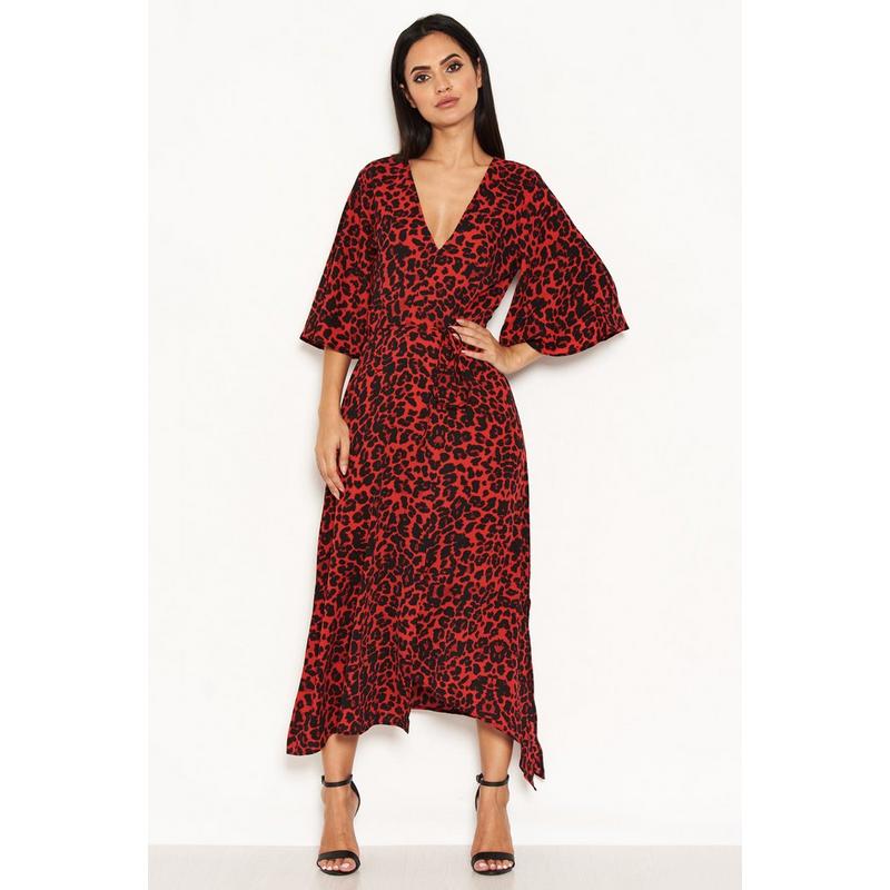 AX Paris Wrap Leopard Print Dress