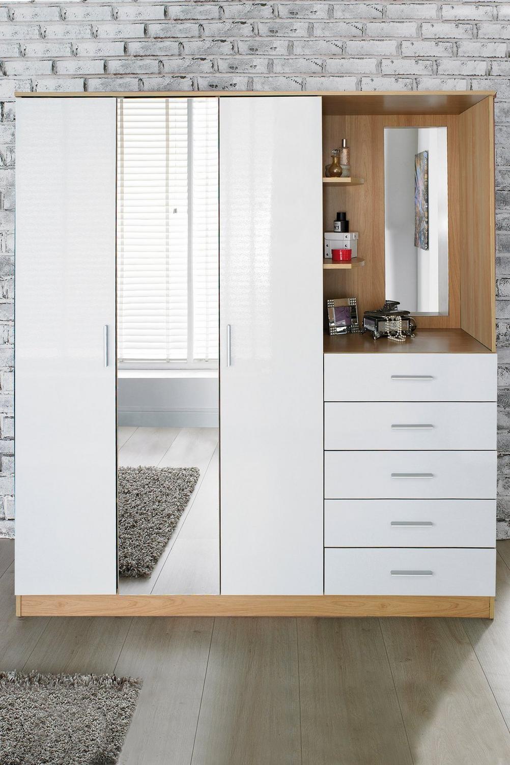Carleton High Gloss Mirrored Combi Unit in a choice of styles eBay