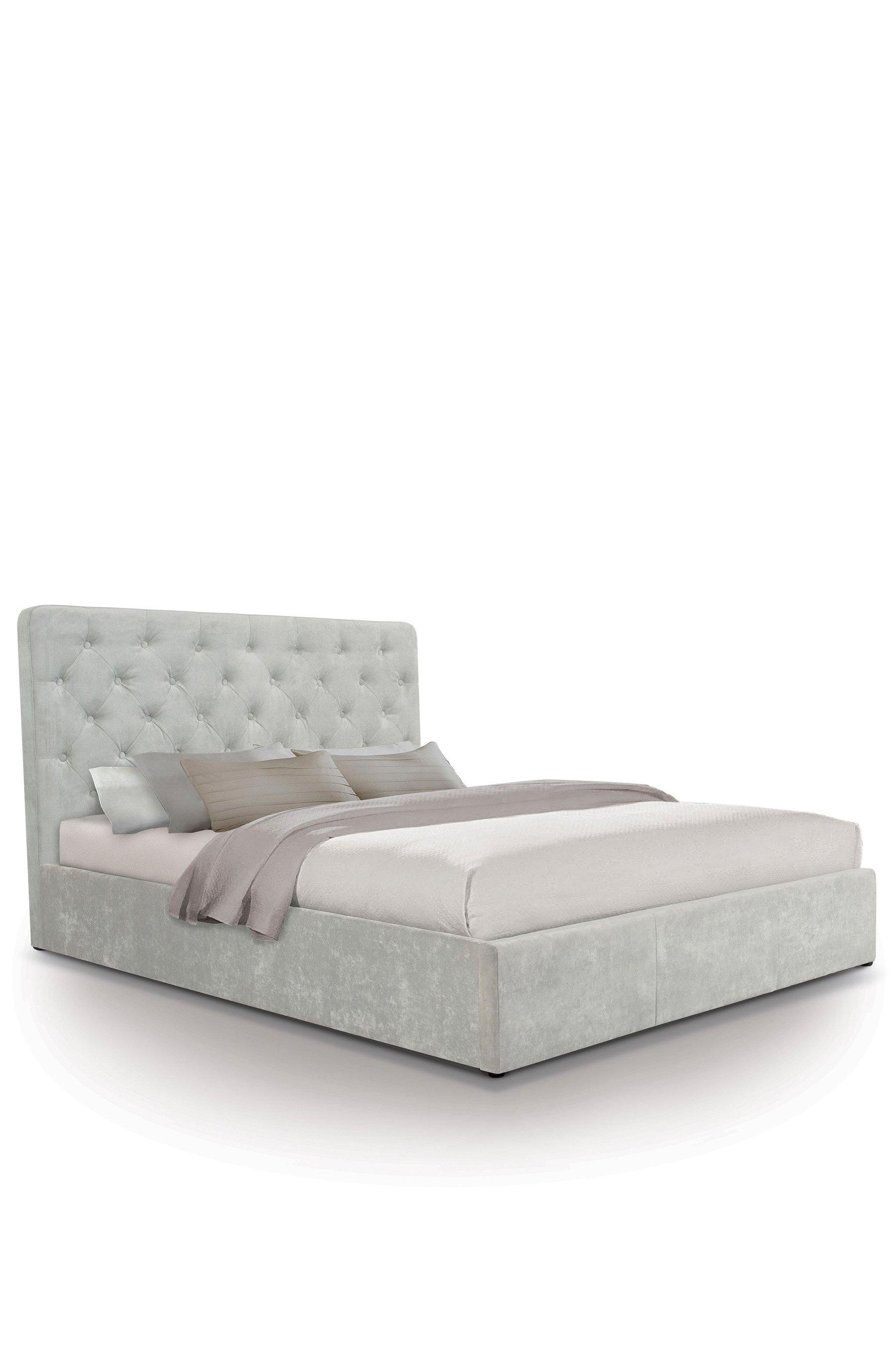 Light Grey Victoria Oversized Ottoman Bed | Studio