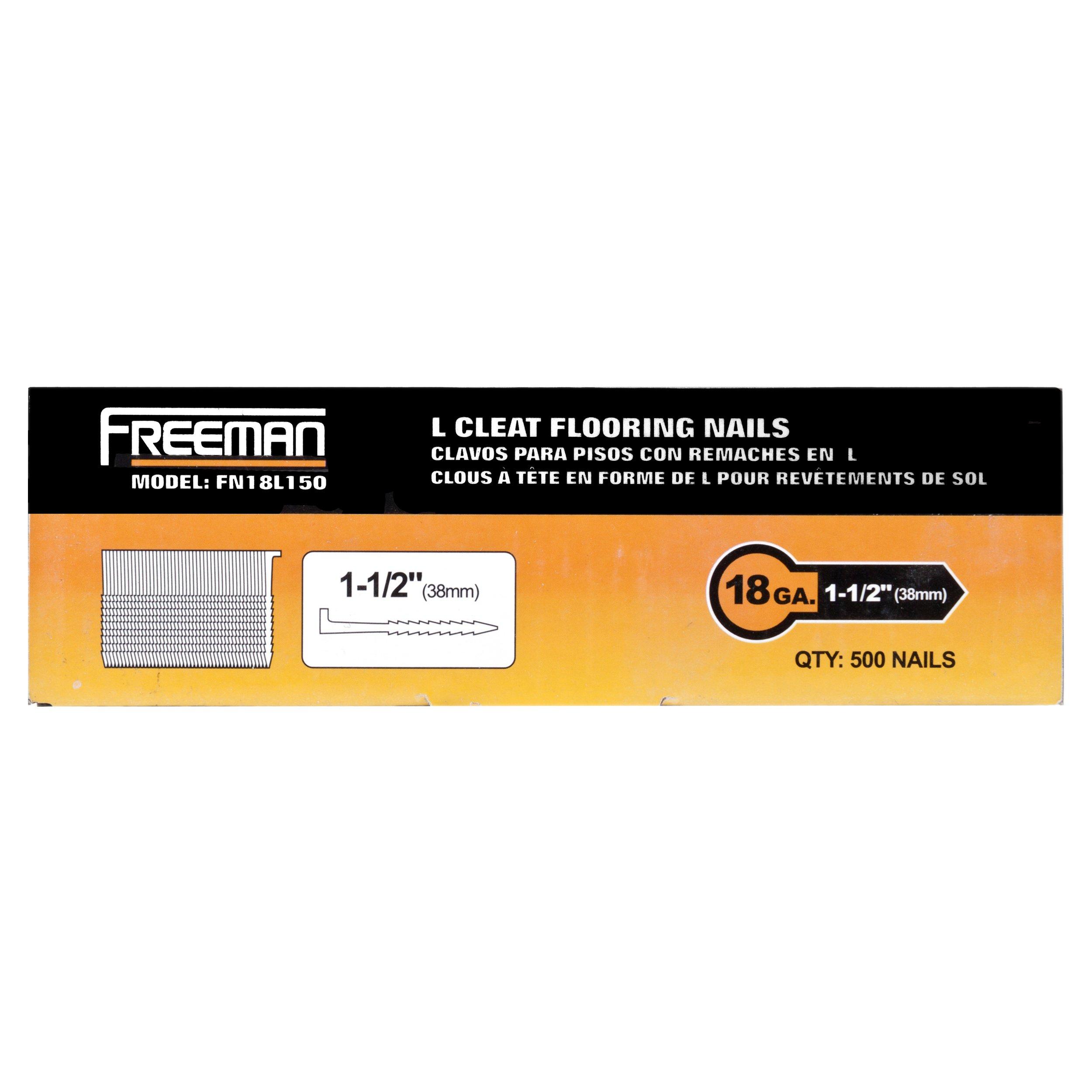 Freeman 18 Gauge L Cleat 1 1 2in Flooring Nails 1 1 2in