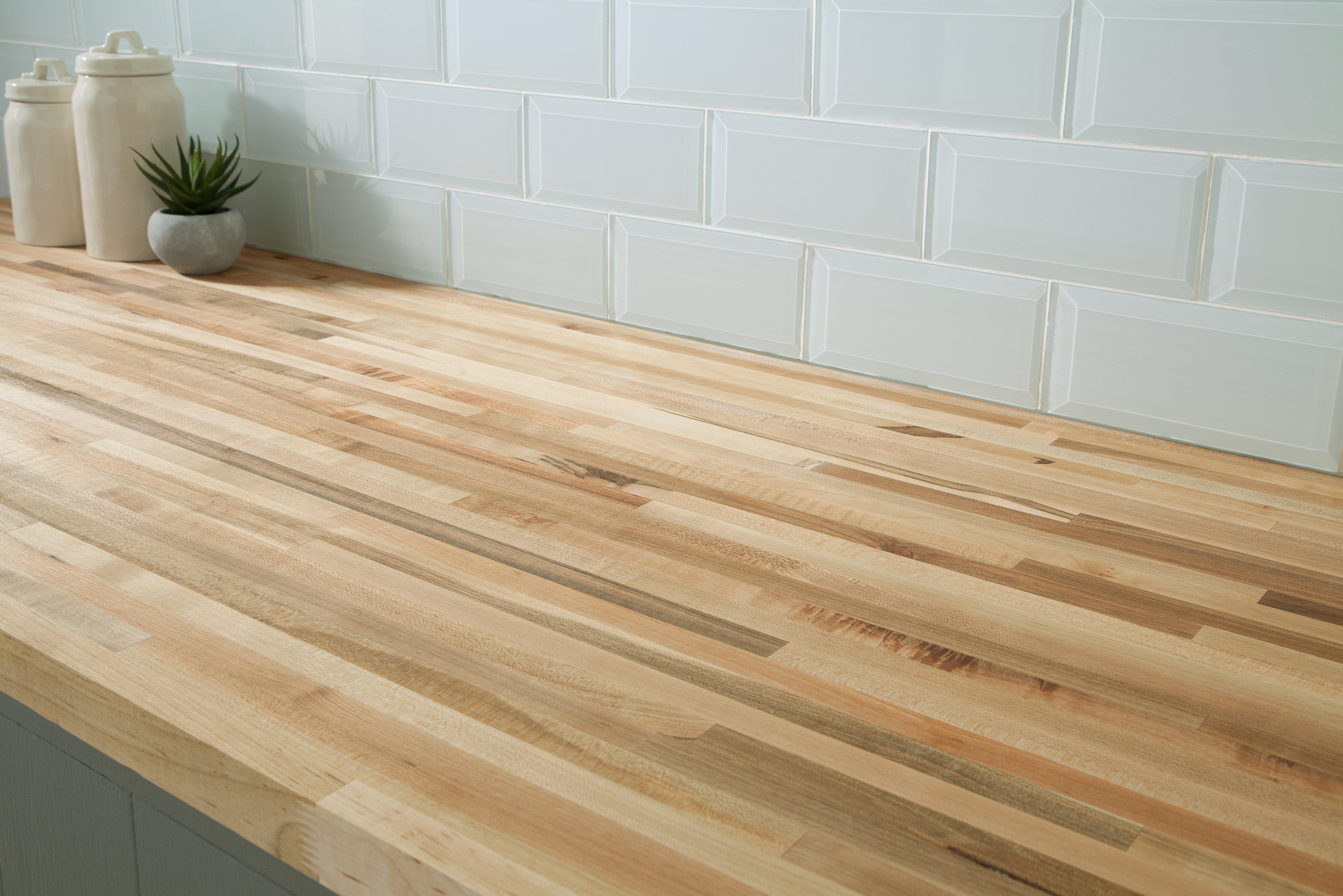 American Maple Butcher Block Countertop 8ft 96in X 25in