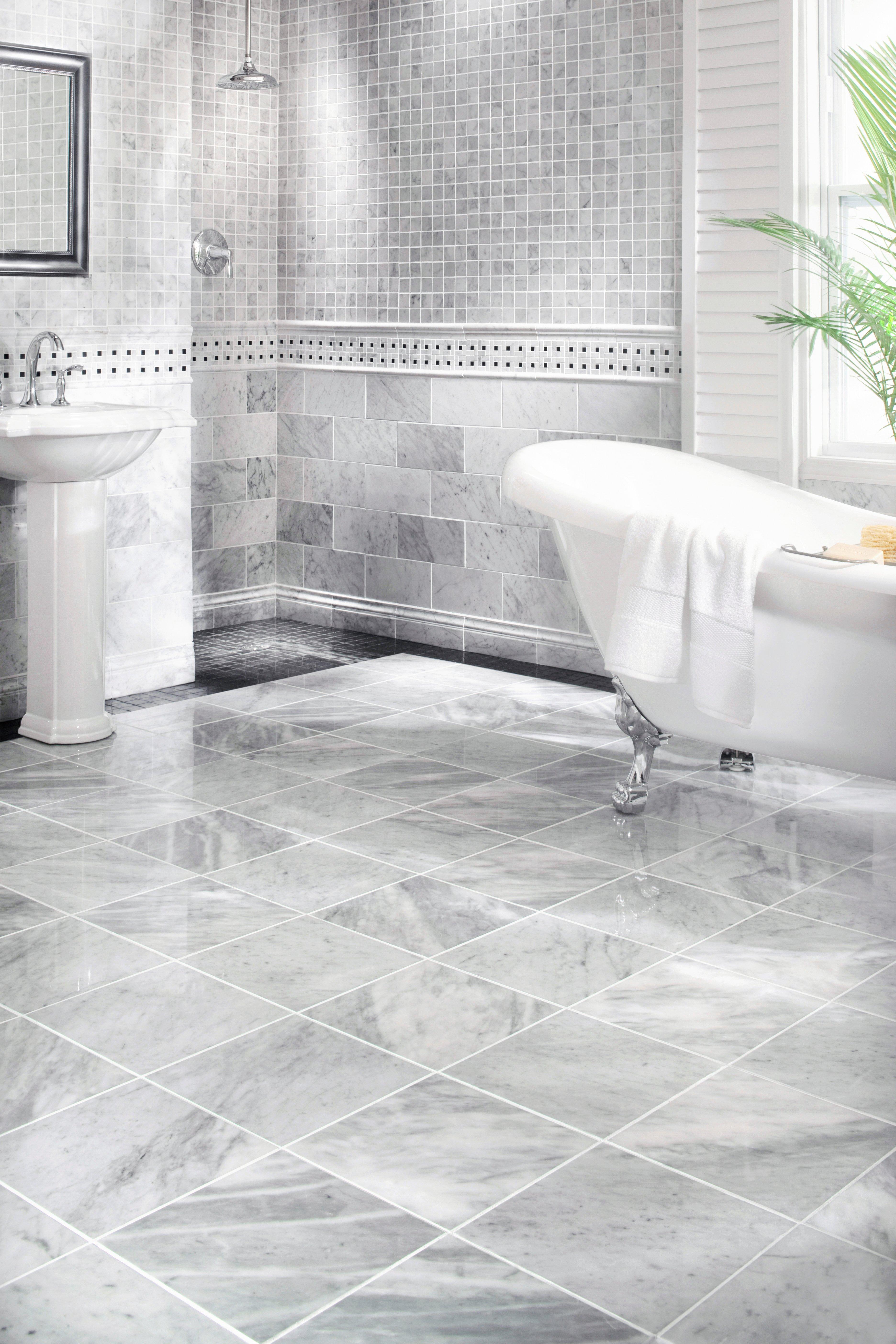 Bianco Carrara Marble Tile 12 X 12 100087832 Floor And Decor