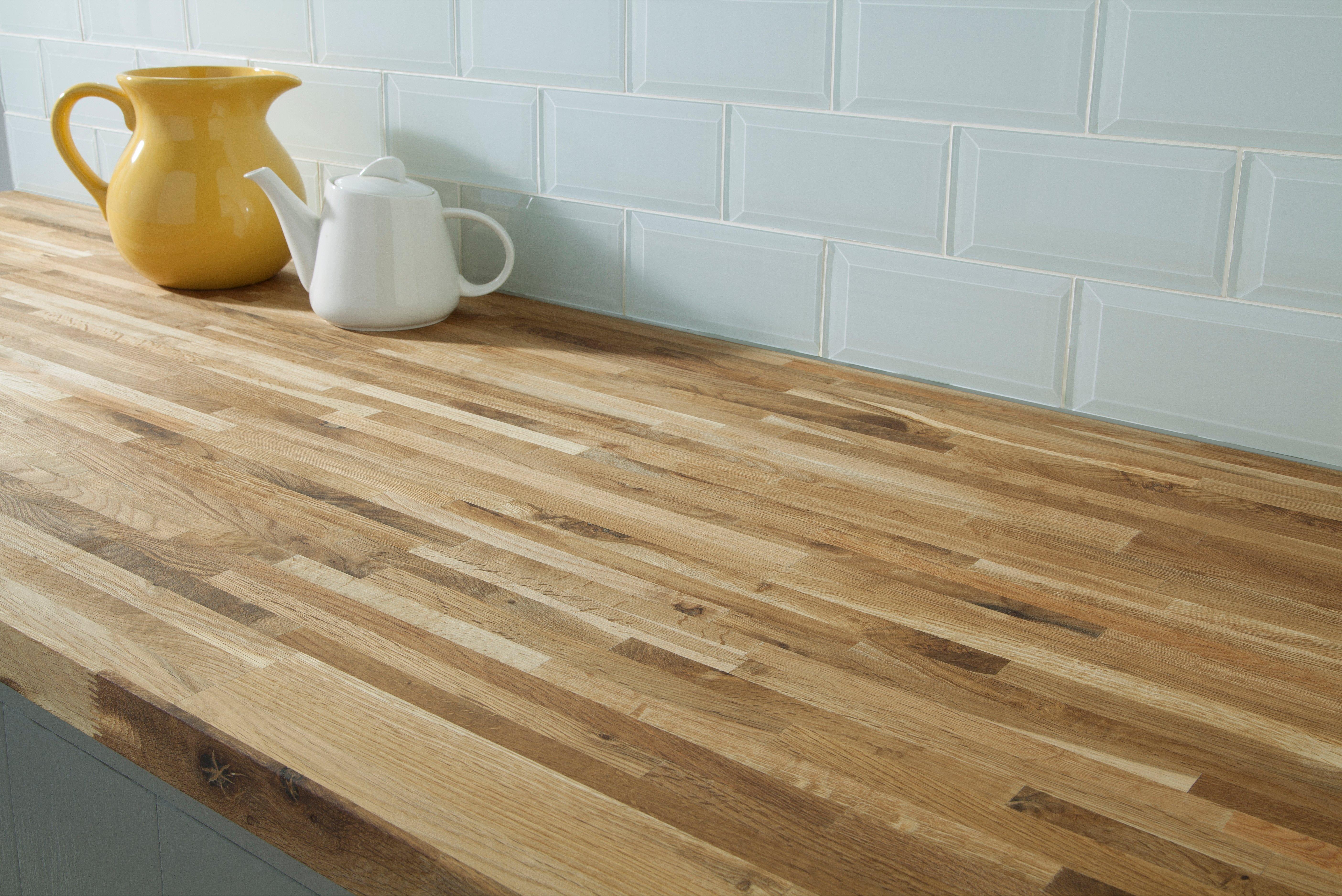 Fumed Oak Butcher Block Countertop 12ft 144in X 25in